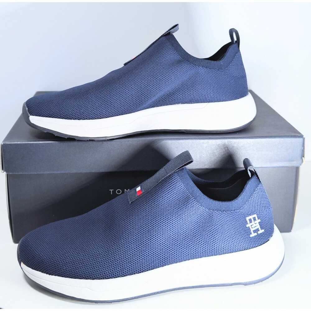 Tommy Hilfiger Lightweight Knit Slip-On Sneakers Womens Size 7.5 M Dark Blue NIB